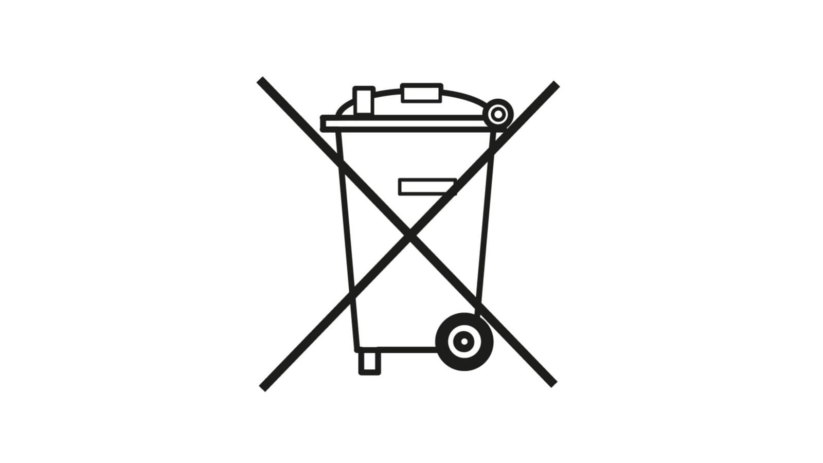 Symbol "Disposal of used batteries" Symbol "Disposal of used batteries"